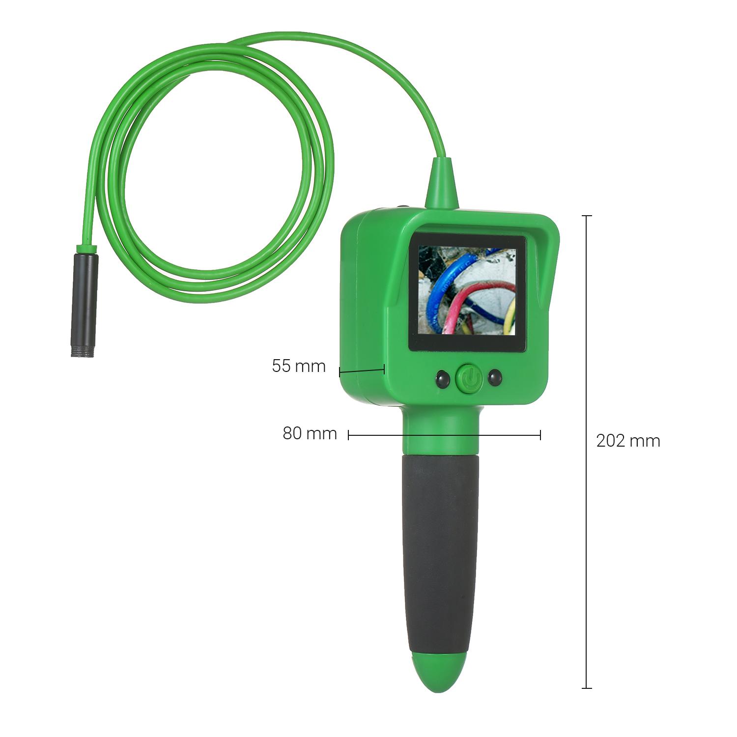 Household Endoscope 2.4-inch LCD Digital Industrial Borescope Micro Inspection Camera Waterproof Lens and Flexible Cable