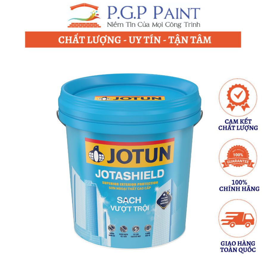 Sơn Nước Ngoại Thất - Siêu Cao Cấp - Jotun - Jotashield - Sạch Vượt Trội - Bề Mặt Bóng