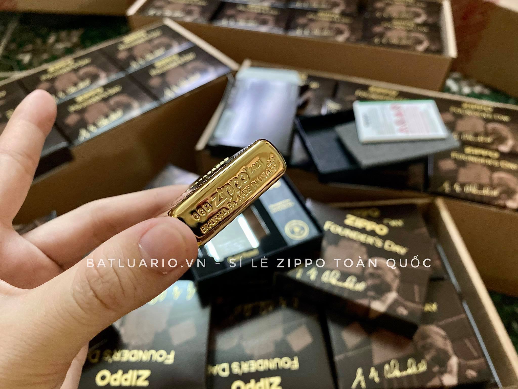 Bật Lửa Zippo 49631 – Zippo Founder’s Day 2021 Gold Plated Edition