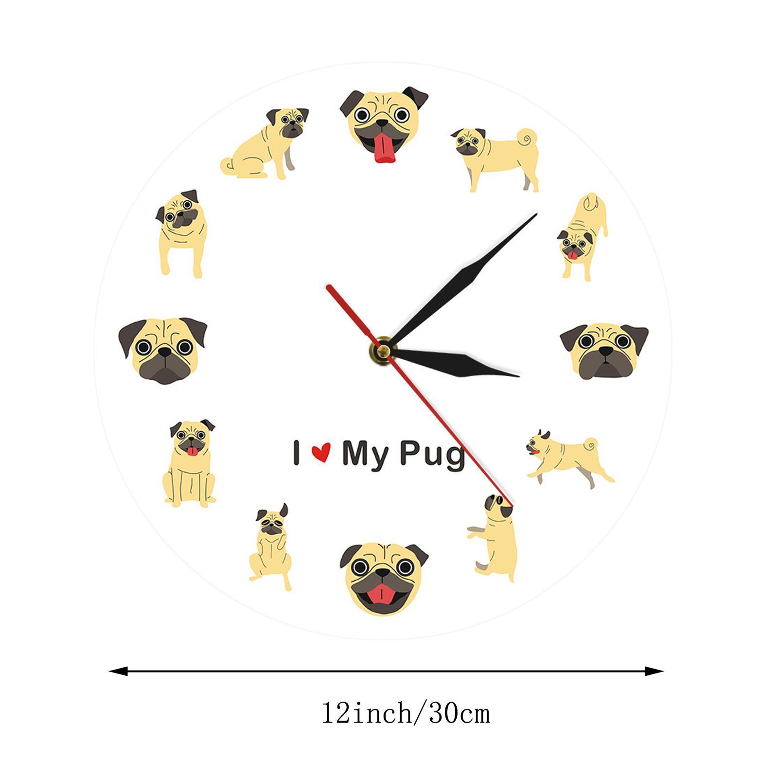 Wall Clock Cartoon Quiet Decorative Clock 12 inch for Kitchen