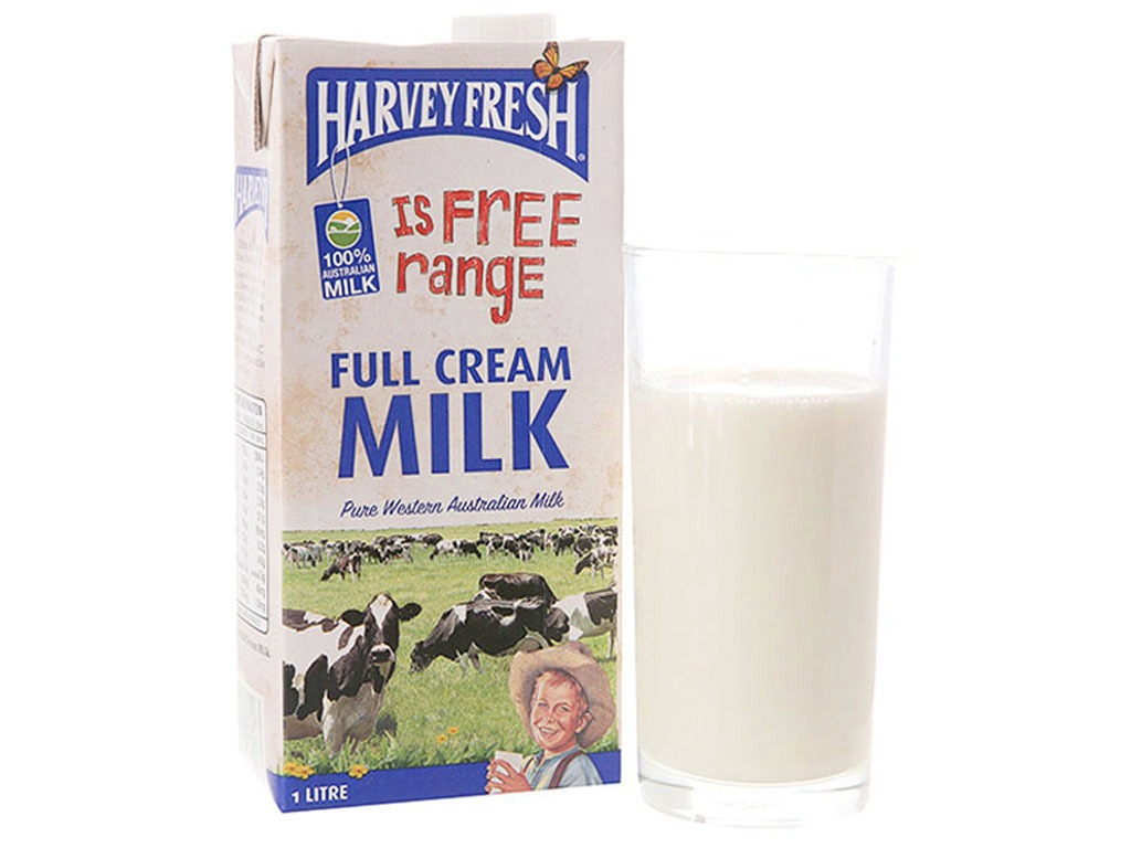 COMBO 2 Hộp Sữa Tươi Tiệt Trùng Nguyên Kem Harvey Fresh 1L (Úc)