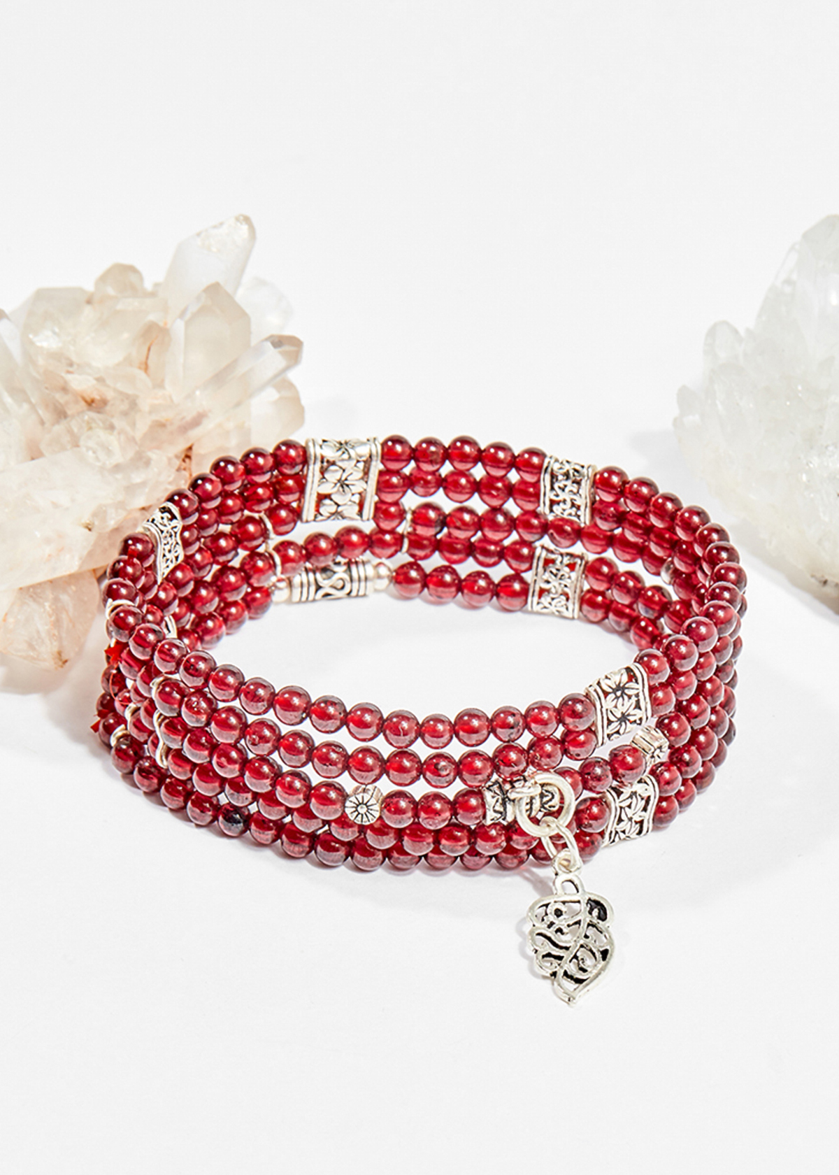 Vòng chuỗi hạt đeo tay 5 line đá garnet 4mm mệnh hỏa , thổ - Ngọc Quý Gemstones