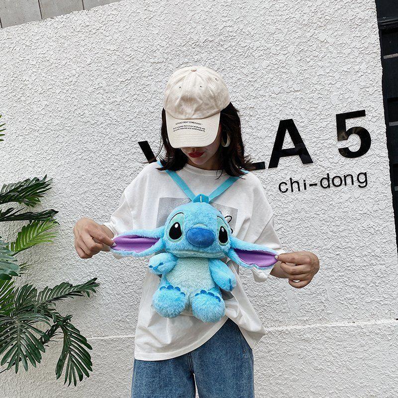 Disney Stitch Hoạt Hình Sang Trọng Trẻ Em Búp Bê Ba Lô Cô Gái Bé Trai Học