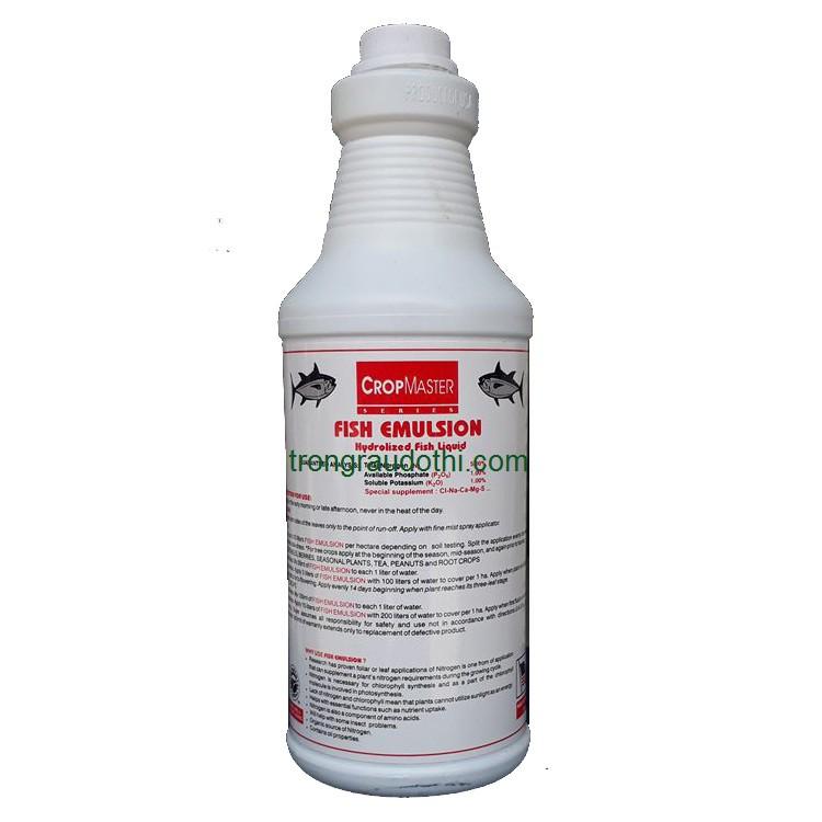 Phân cá Fish Elmusion Mỹ - Crop master, đạm cá thủy phân, phân bón hữu cơ 100% bón rau bón hoa cây cảnh đều tốt