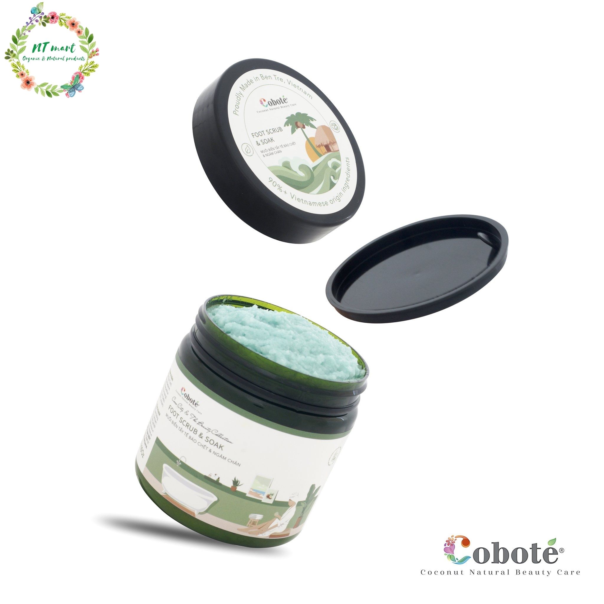 COBOTÉ - Tẩy tế bào chết và ngâm chân - muối biển | Foot Scrub &amp; Soak