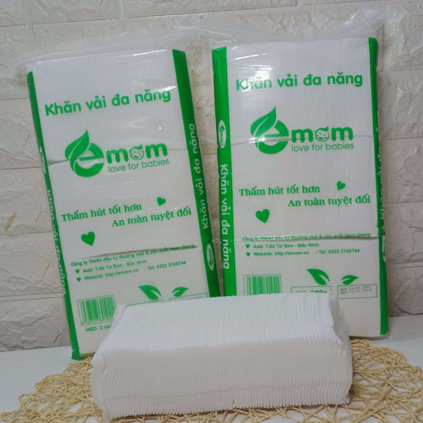 [SET 4 GÓI] Khăn Vải Khô Đa Năng Emom Cho Bé Sơ Sinh ( Dùng Thay Khăn Giấy Ướt ) - Khăn Khô Mềm Mại,Tiện Lợi,Tiết Kiệm - Giấy Khô Đa Năng Cho Trẻ Sơ Sinh