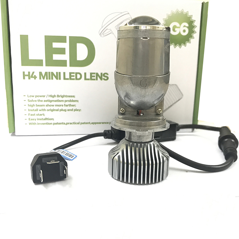 Đèn Pha Led Bi Cầu Mini G6 Chân H4 Siêu Sáng