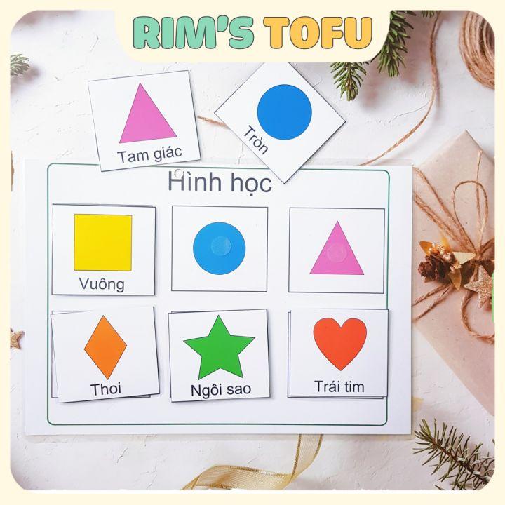Học liệu bóc dán Montessori cho bé - Đồ chơi giáo dục sớm giáo cụ Montessori cho bé