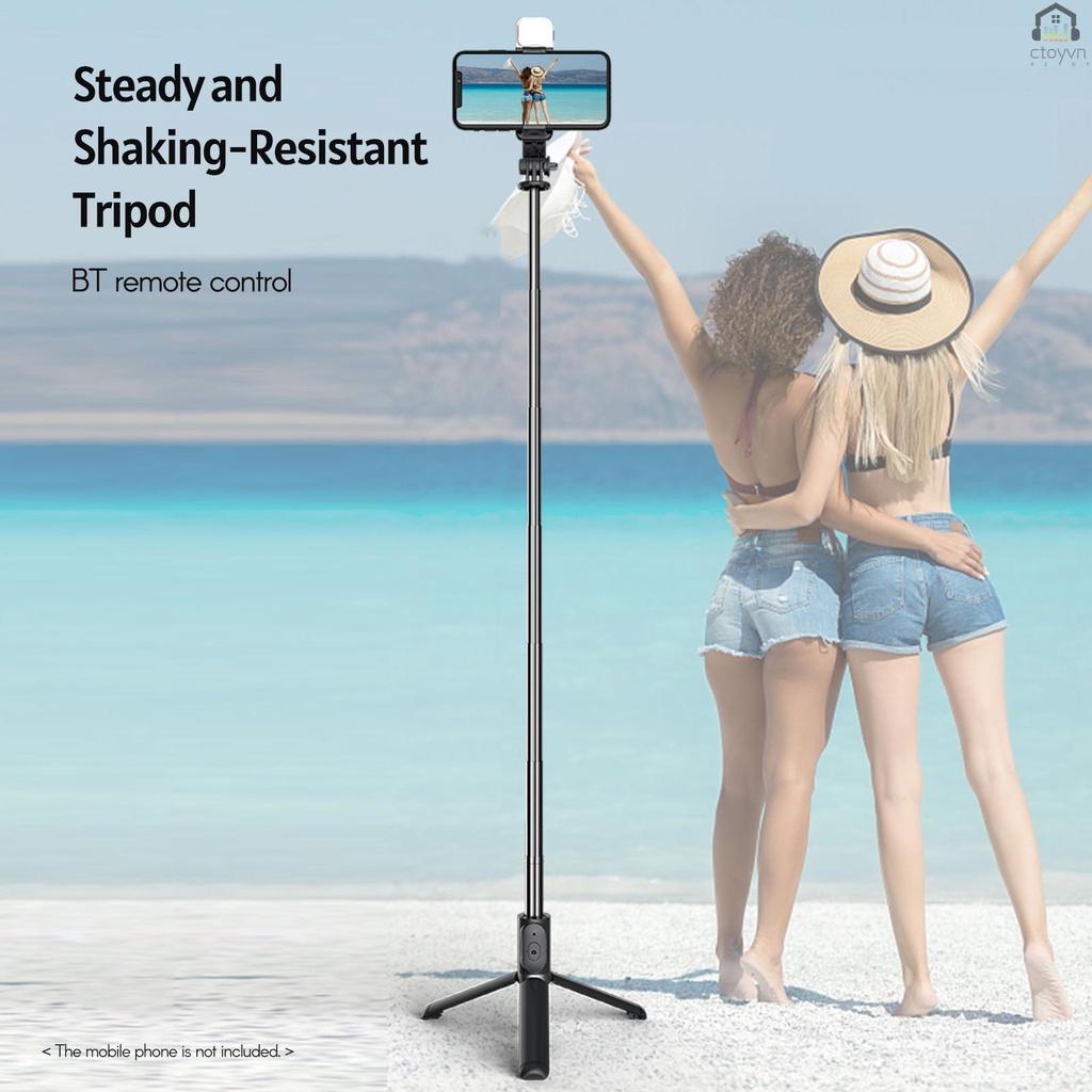 Gậy tự sướng không dây BT có thể kéo dài 104.5cm kèm điều khiển từ xa