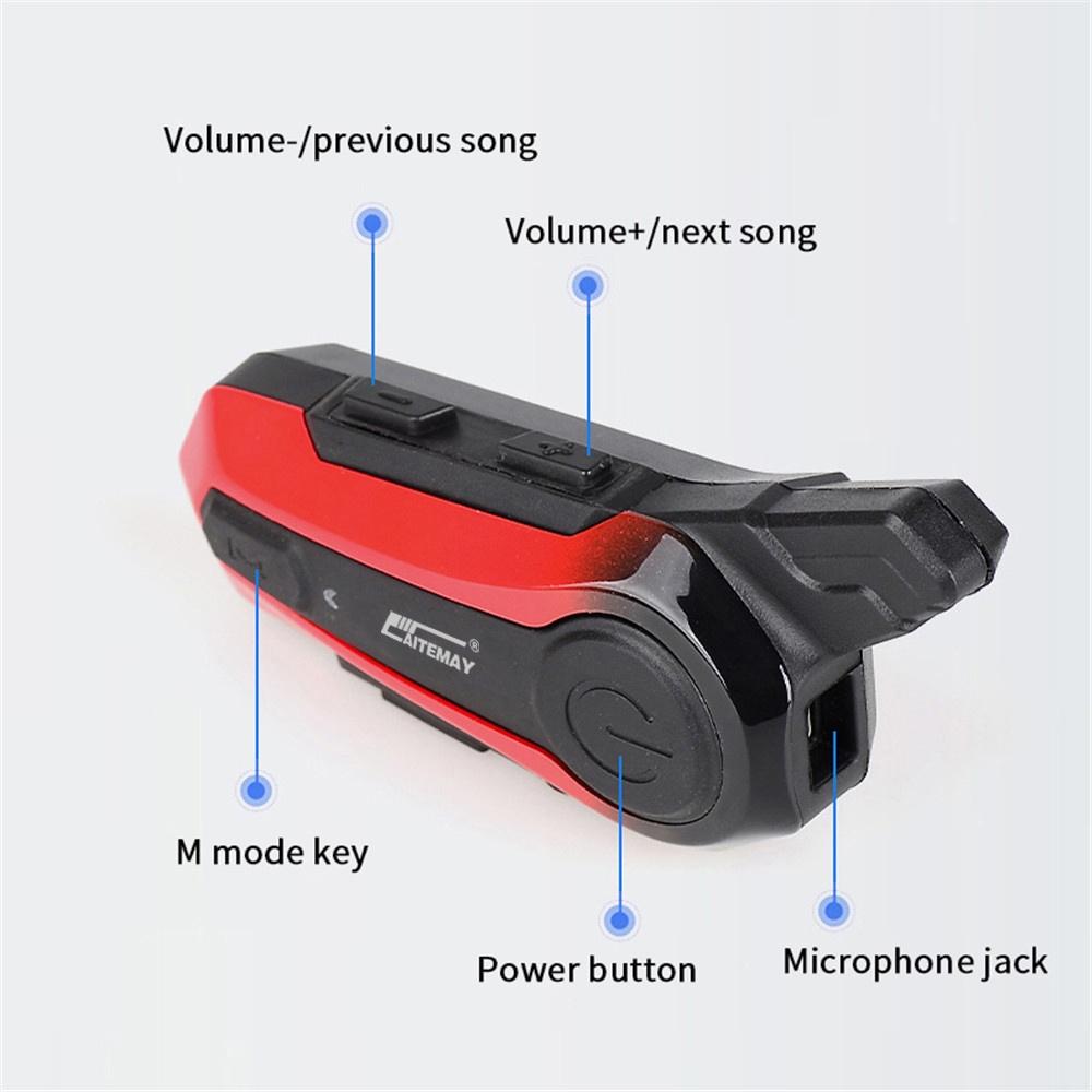 Tai Nghe Bluetooth Không Dây Liên Lạc IP 6 E1 MP3 Gắn Mũ Bảo Hiểm Chống Thấm Nước