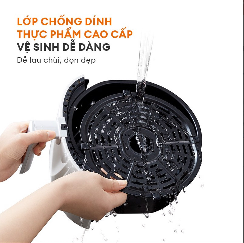 Nồi chiên không dầu 4.5L GAABOR GA-M4A01 công suất 1200W nồi thép không gỉ - Hàng chính hãng - Chỉ giao Hà Nội
