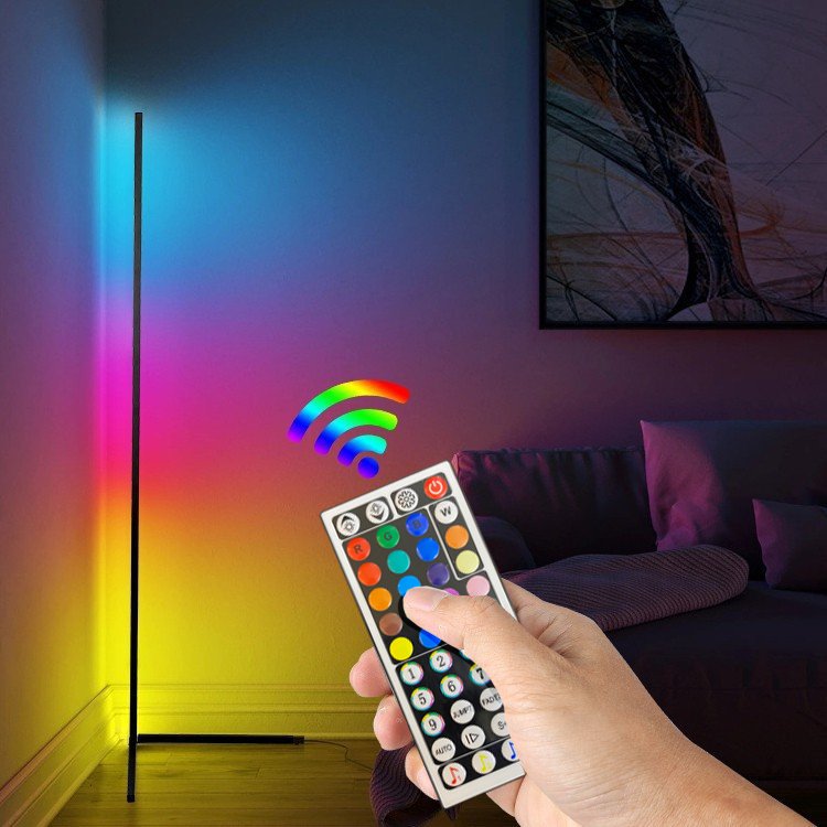 Đèn Góc Tường Corner Light RGB Led Dài 1.2M - Cảm biến nháy theo nhạc cực đẹp - Kèm remote 44 nút (20 màu, nhiều chế độ nháy đèn) - Trang Trí Phòng Khách, Phòng Ngủ, Phòng Game