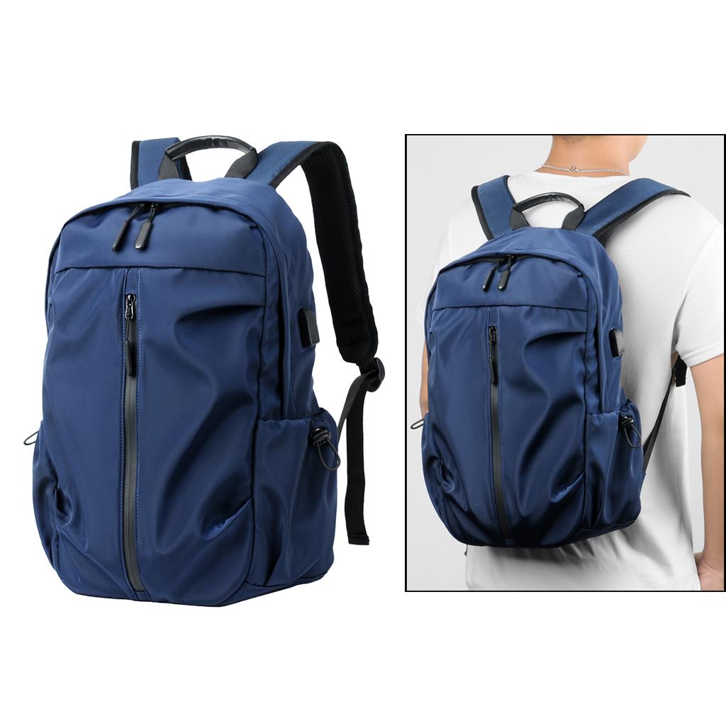 Backpack for Men, Outdoor Travel Laptop Backpack with USB Charging Port, Durable Water Resistant Computer Laptop Business Bag Fits 15.6 Inch Computer