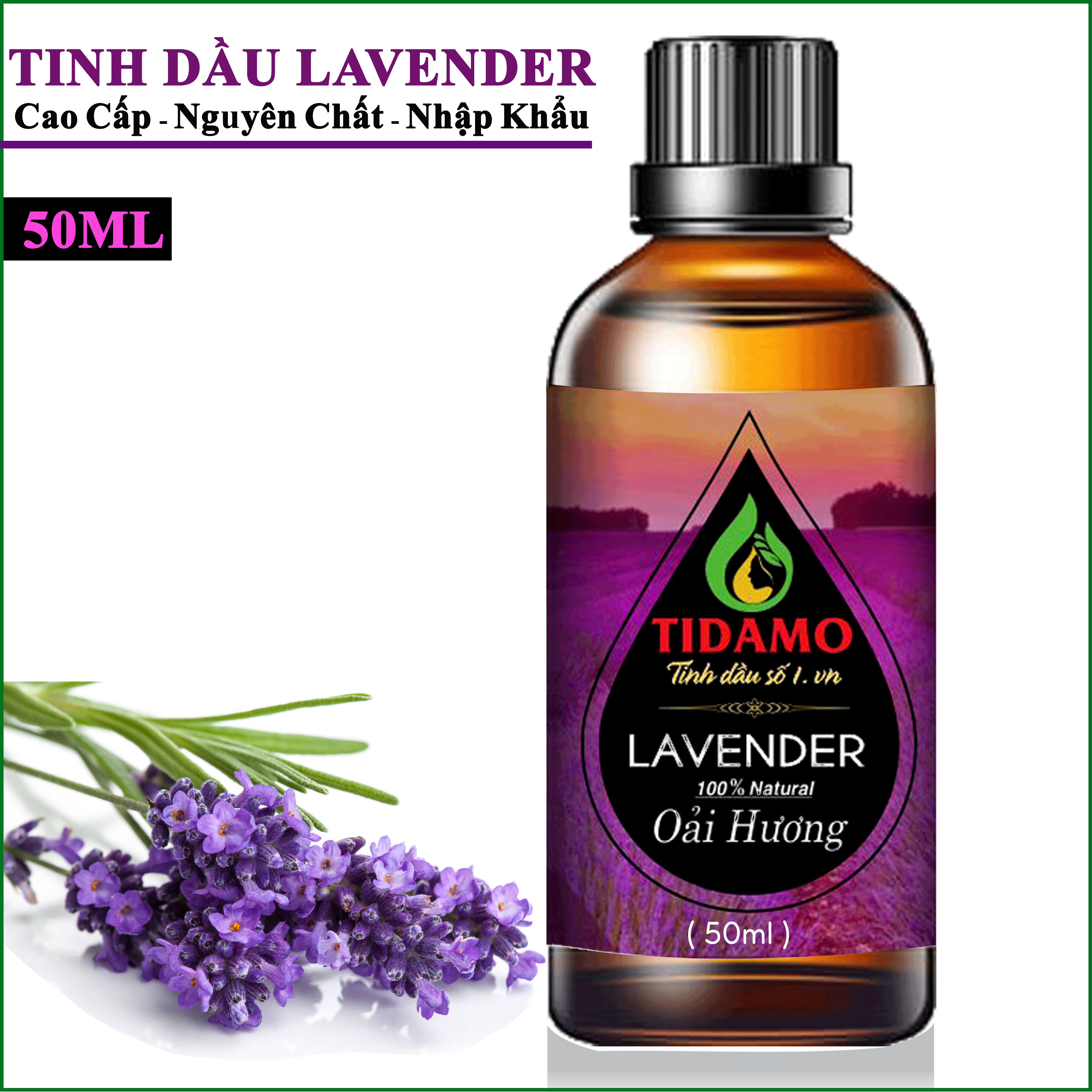 Tinh Dầu Lavender Nguyên Chất Nhập Khẩu 50ML , Tinh Dầu Xông Phòng Oải Hương Giúp Thư giản, Khử Trùng Và Bảo Vệ Sức Khỏe, Sử Dụng Với Máy Xông Tinh Dầu Cho Gia Đình Và Văn Phòng