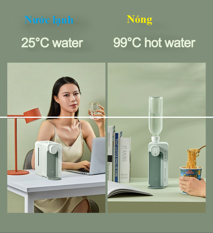 Cây nước uống nóng lạnh M2 Plus hút nước từ bình lọc 20L Fast Heating Water Dispenser