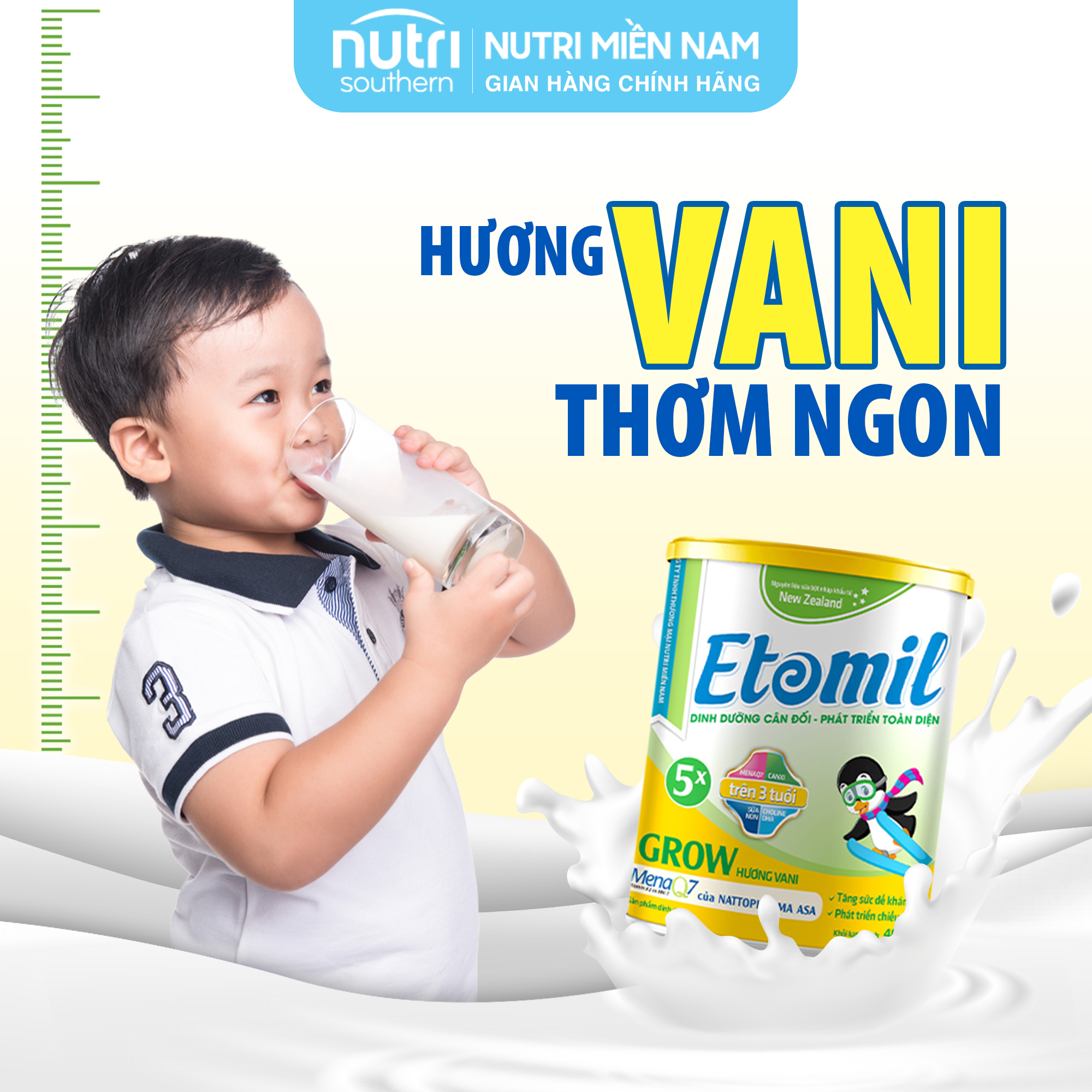 Sữa Etomil 5X Grow hộp 700g - Giúp bé tăng cường phát triển chiều cao