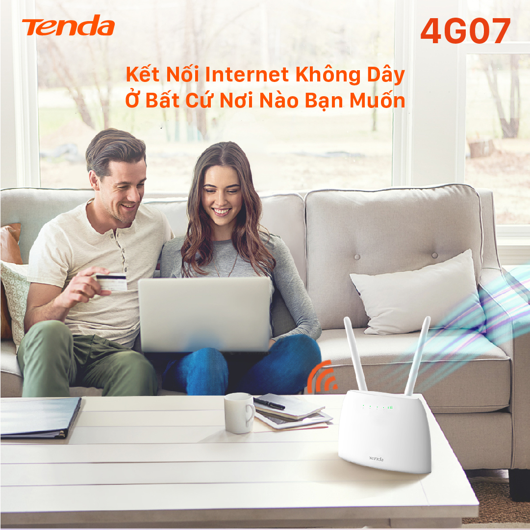 Tenda Bộ phát Wifi di động 4G LTE 4G07 Chuẩn AC 1200Mpbs cao cấp - Hàng chính hãng