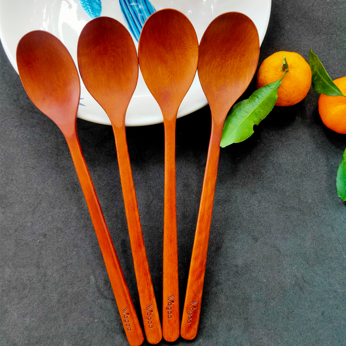 Bộ Muỗng Đũa Gỗ Tự Nhiên Cao Cấp Xuất Khẩu – Thương Hiệu VAGOO