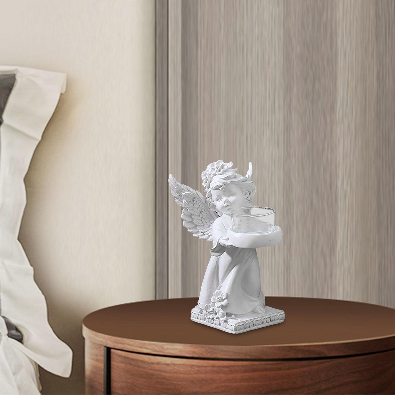 Angel Candle Holder Stand Angel Statue for Wedding Housewarming Gifts Dinner