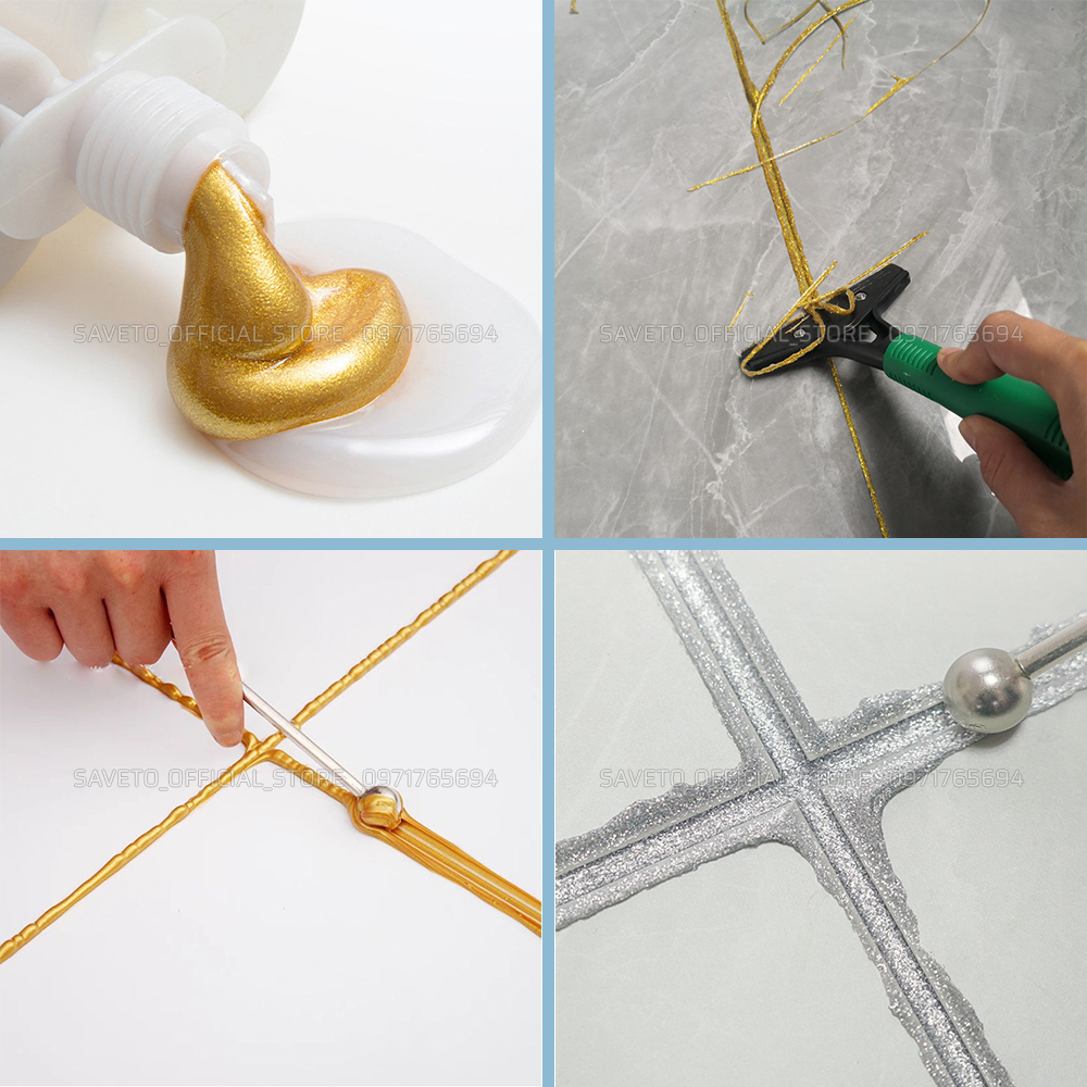 Bộ keo chà ron Saveto 2 thành phần súng trợ lực cao cấp - dùng để thi công keo ron gạch Saveto sàn nhà, nhà tắm, gạch đá ốp lát.