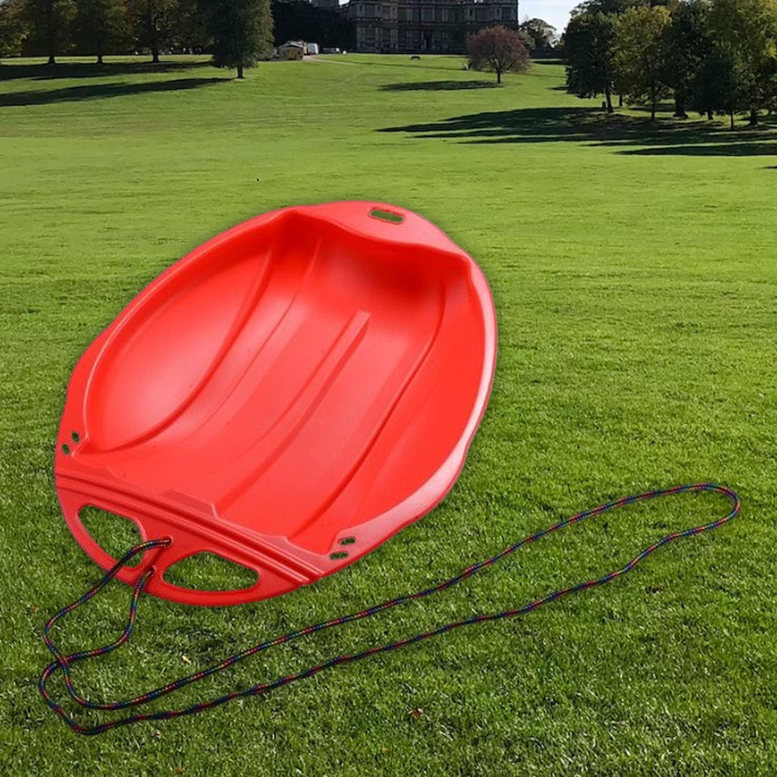 Portable Kids Snow Sled Sledge Toboggan Downhill Skiing Board Outdoor Luge Sleigh for Boys Gift