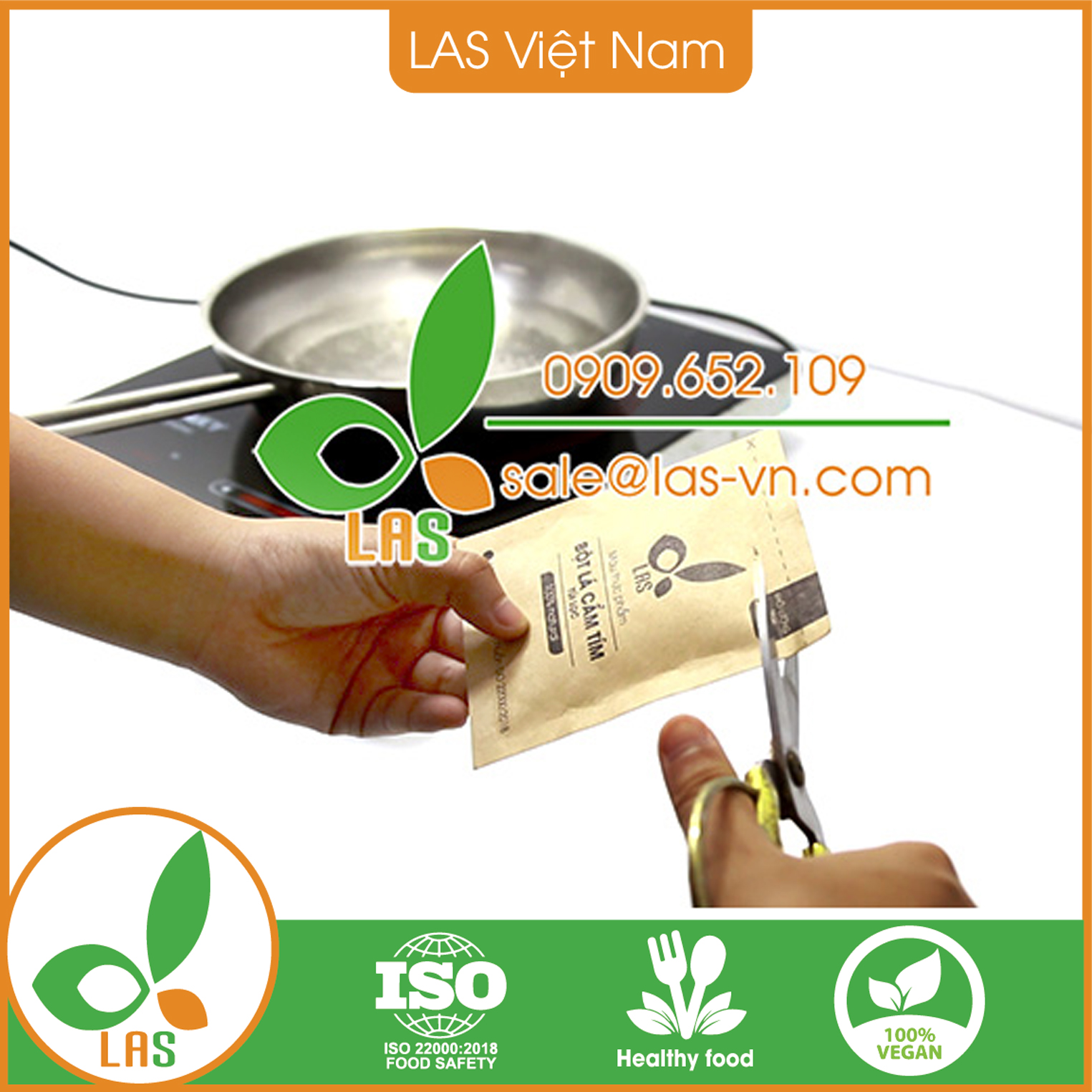 Bột lá cẩm túi lọc - Hộp 50gr, 10 gói | LAS Việt Nam