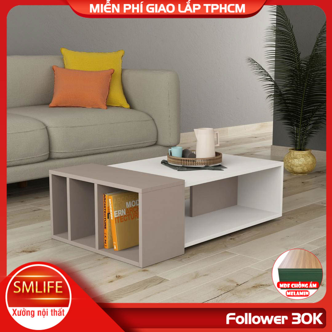 Bàn sofa phòng khách bằng gỗ công nghiệp SMLIFE Cobie