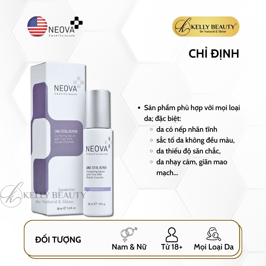 Tinh Chất Phục Hồi Trẻ Hóa Da NEOVA DNA Total Repair Serum | Kelly Beauty