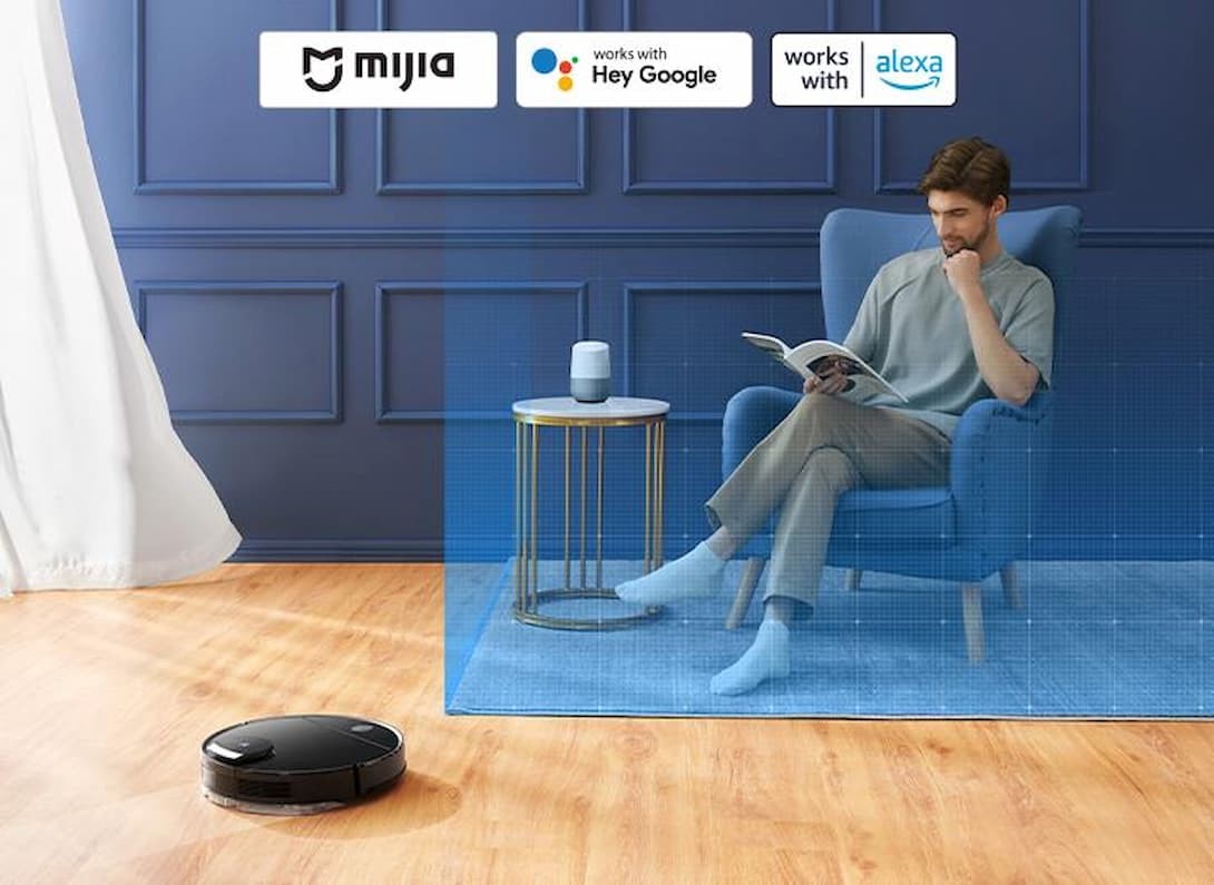 Robot Hút Bụi Lau Nhà Xiaomi Viomi V3 Max Kết Nối App Thông Minh Diện Tích 150 m2 Công Suất Cao 35 W - Hàng Chính Hãng