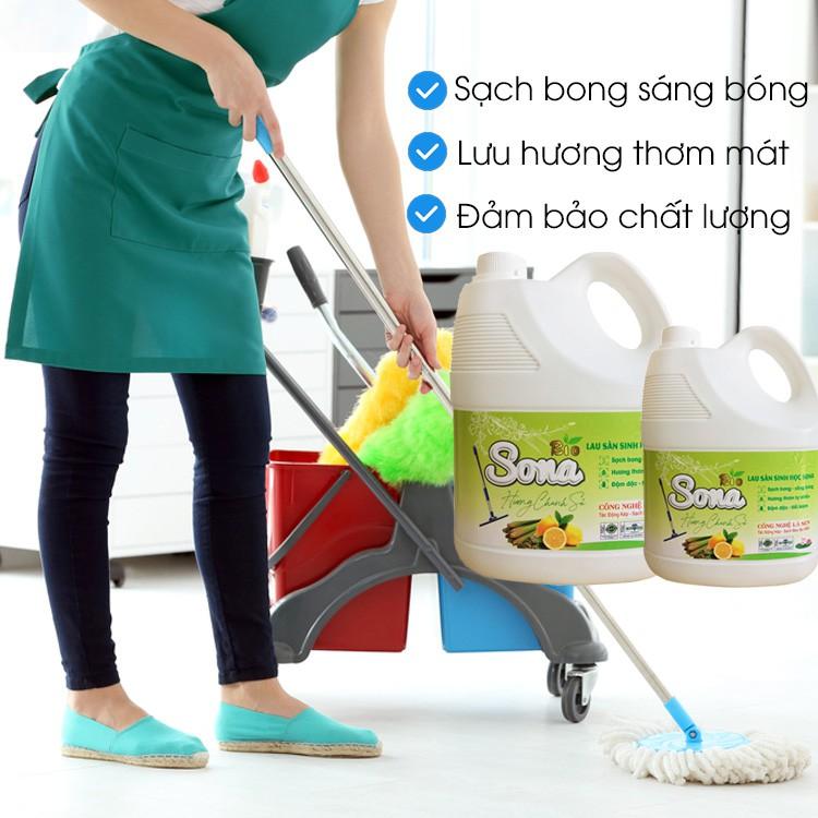 Nước Lau Sàn SoNa 3,6kg Hương Chanh Sả