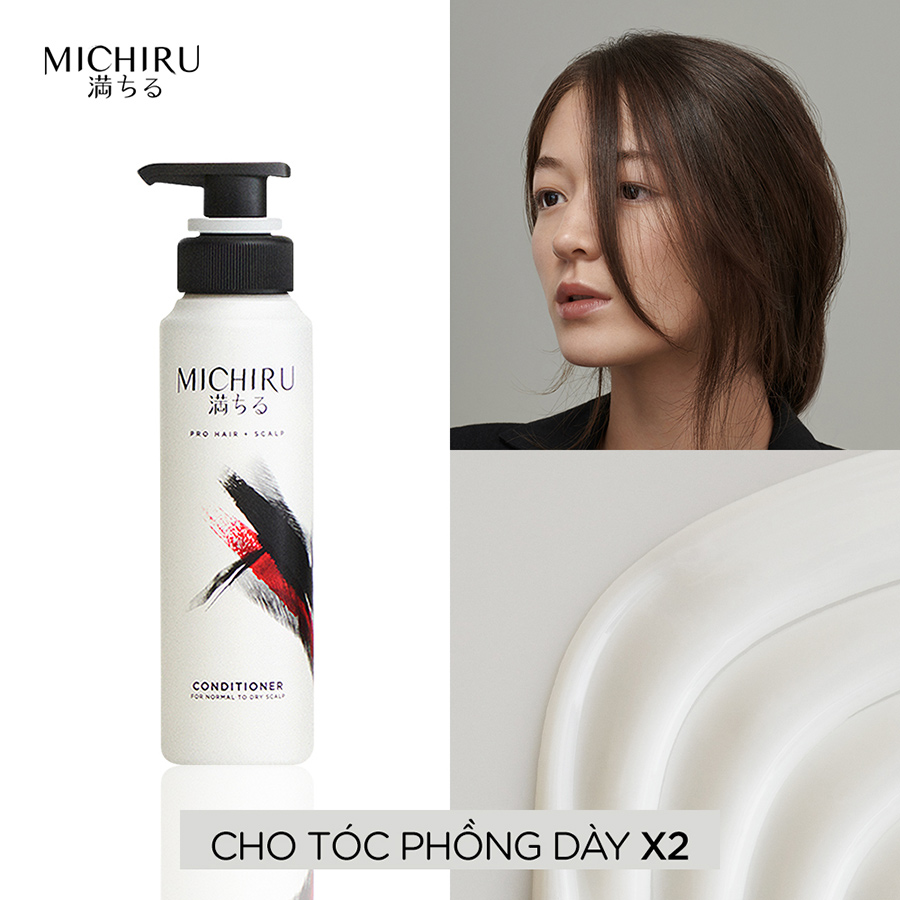 Dầu Xả Michiru Ngăn Gãy Rụng 98% &amp; Làm Dày Tóc Dành Cho Da Đầu Thường Và Khô 180g