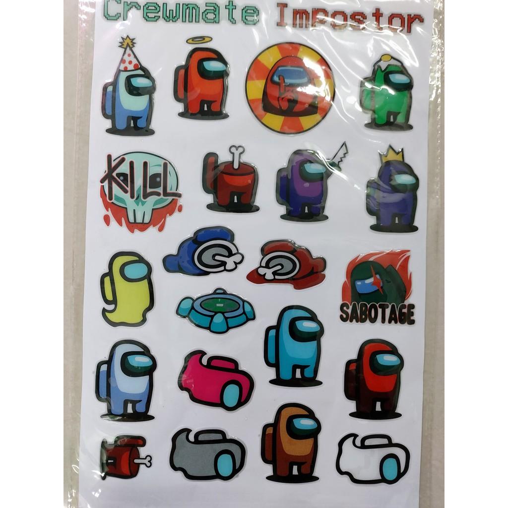 Tem sticker logo hoạt hình vui nhộn nổi