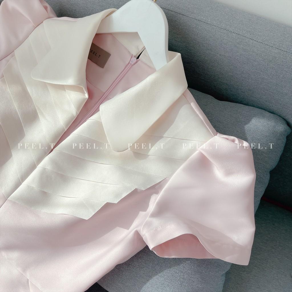 PEEL.T - Laverna Dress - Đầm baby cổ sơ mi tay phồng thiết kế đi chơi, dự tiệc, công sở