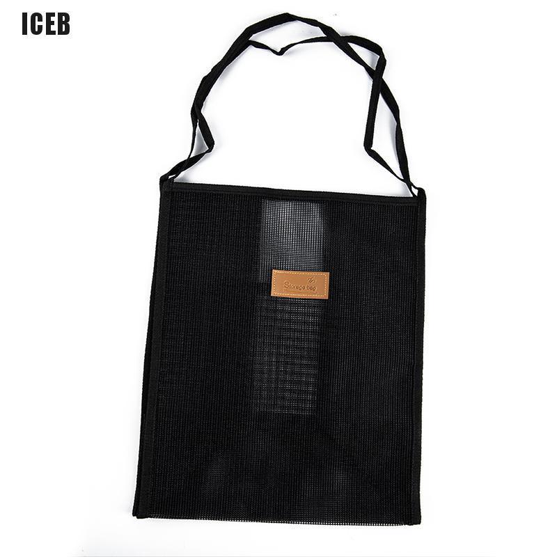 iceb Women's Transparent Mesh Single Shoulder Bag All-Match Shopping Beach Net Bag