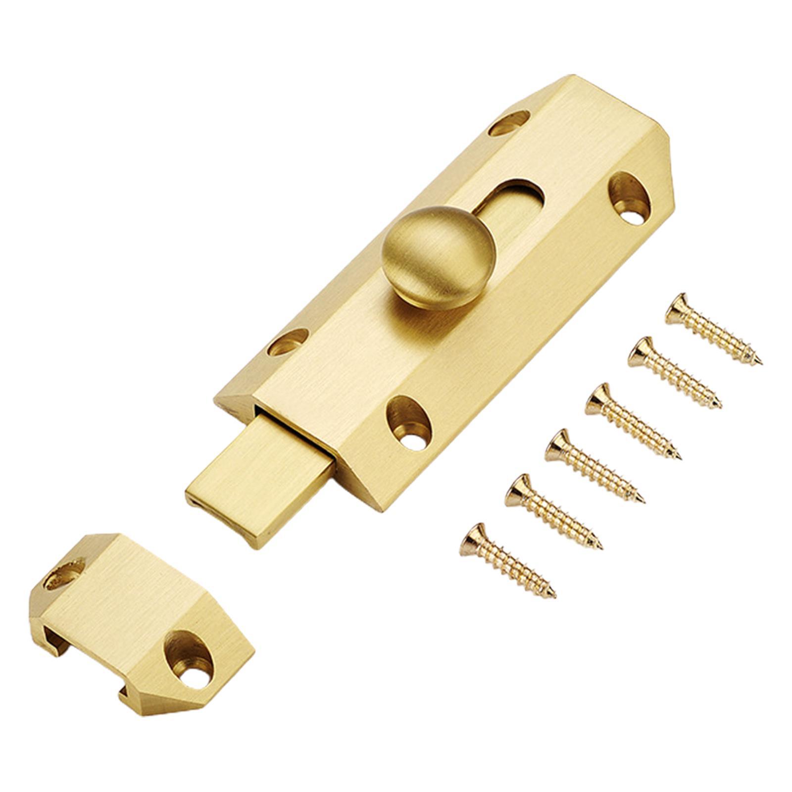 Multiunction Door Security Slide Lock Latch Thickened Rustproof Heavy Duty Brass Door Lock