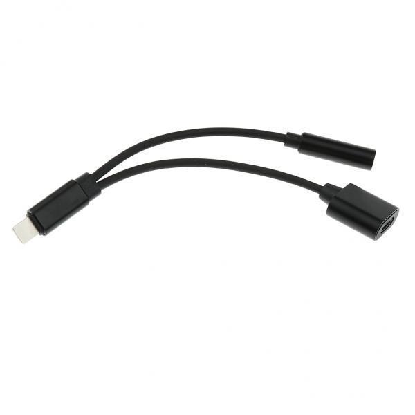 3x3.5mm Headphone Audio Adapter Charger Cable For  7 8 Plus X Black