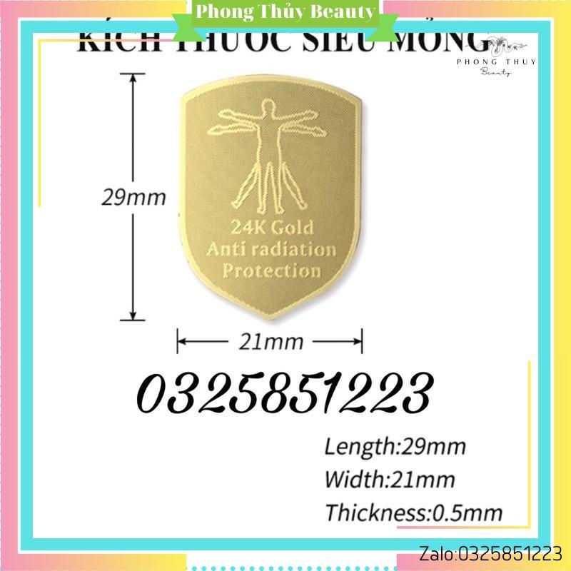 Chip Ngăn Bức Xạ Điện Từ ANTI-RADIATION 24K Gold Hàn Quốc, Miếng Dán Ngăn Tác Hại Của Bức Xạ Đối Với Con Người