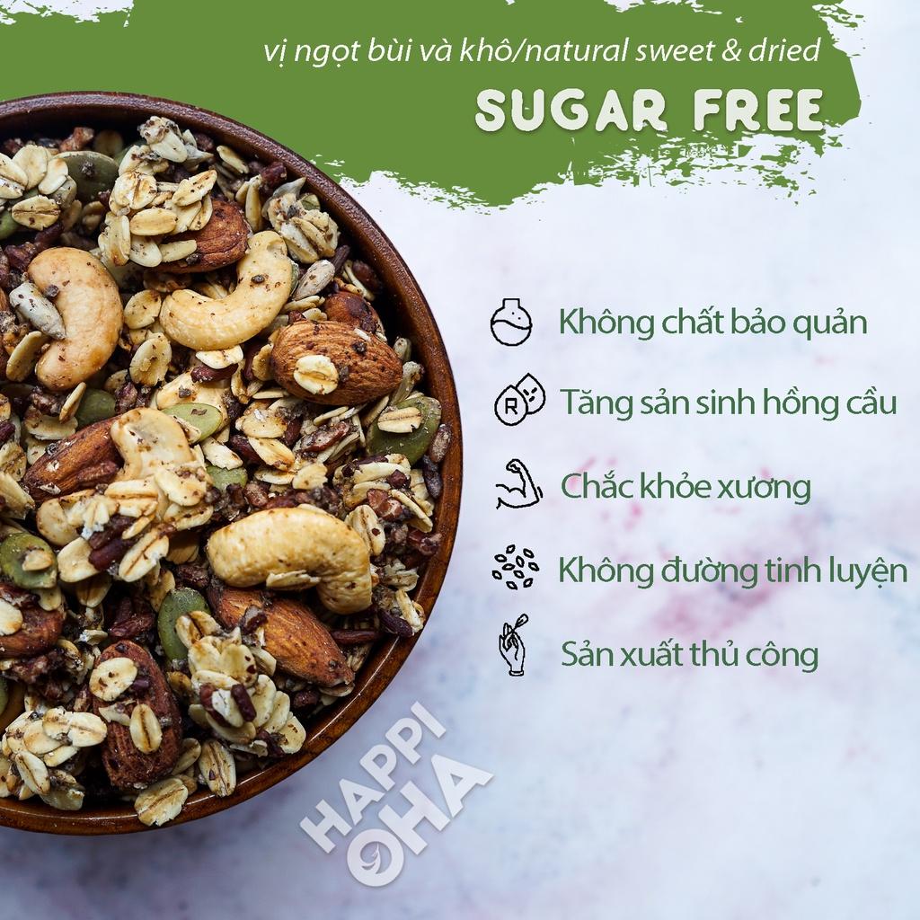 Ngũ Cốc Ăn Sáng/Ăn Kiêng Không Đường Vị 8 Loại Hạt Trái 40g - Granola Sugar Free