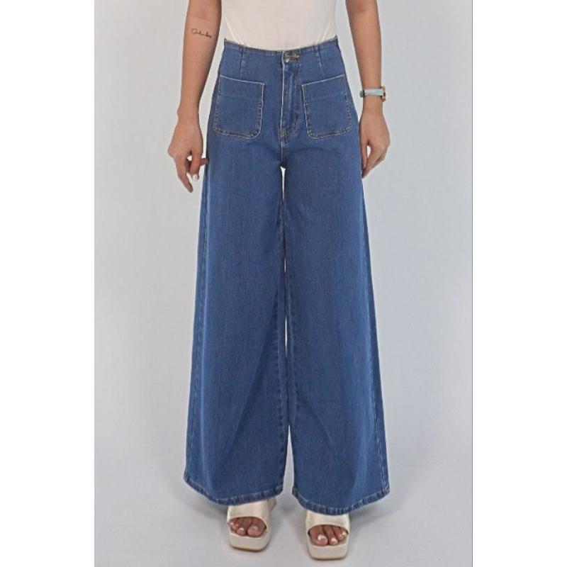 Quần Jean cạp cao ống suông SJP02, chất vải cotton đẹp, phong cách lịch sự - trẻ trung_ thương hiệu Samma Jeans.