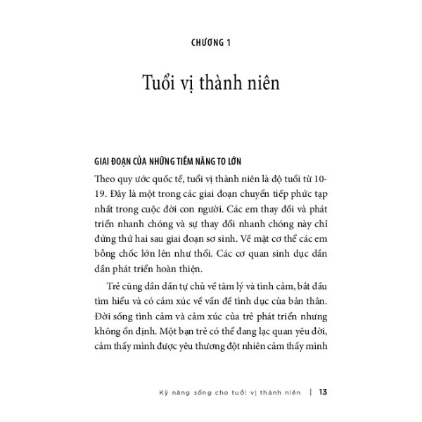 Kỹ năng sống cho tuổi vị thành niên