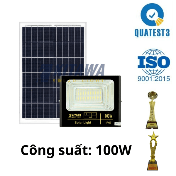 DP1100 Đèn Pha Năng Lượng Mặt Trời Kitawa 100w Ip67