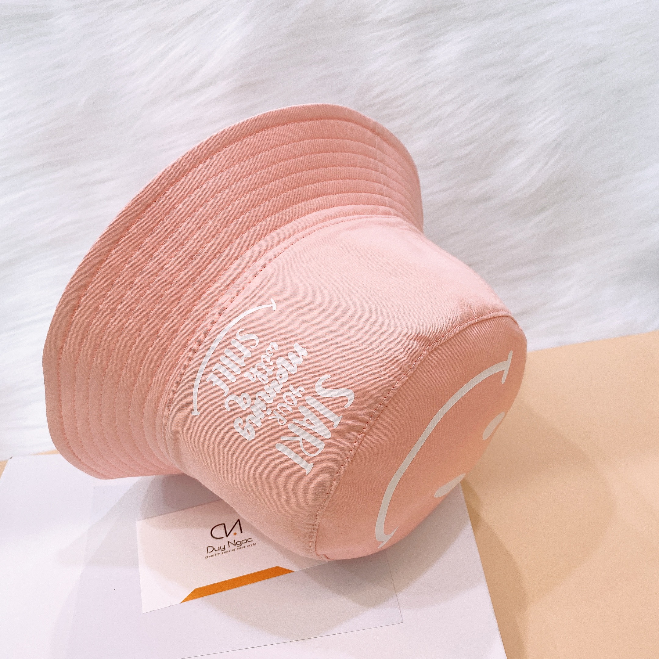 Nón Vành Bé Trai 2 Lớp Smile KID Cao Cấp Duy Ngọc Size 50 Dành Cho Bé Từ 2 Đến 4 Tuổi, hàng chính hãng, họa tiết ngộ nghĩnh