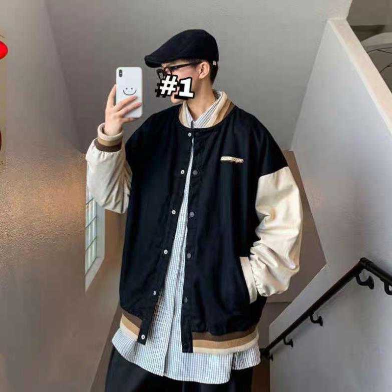 Áo khoác dù bomber unisex form rộng Wanstop phong cách thời trang kim gia