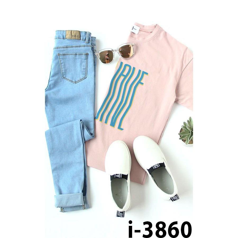 M3860 Áo Thun Nữ In WAVE 3D