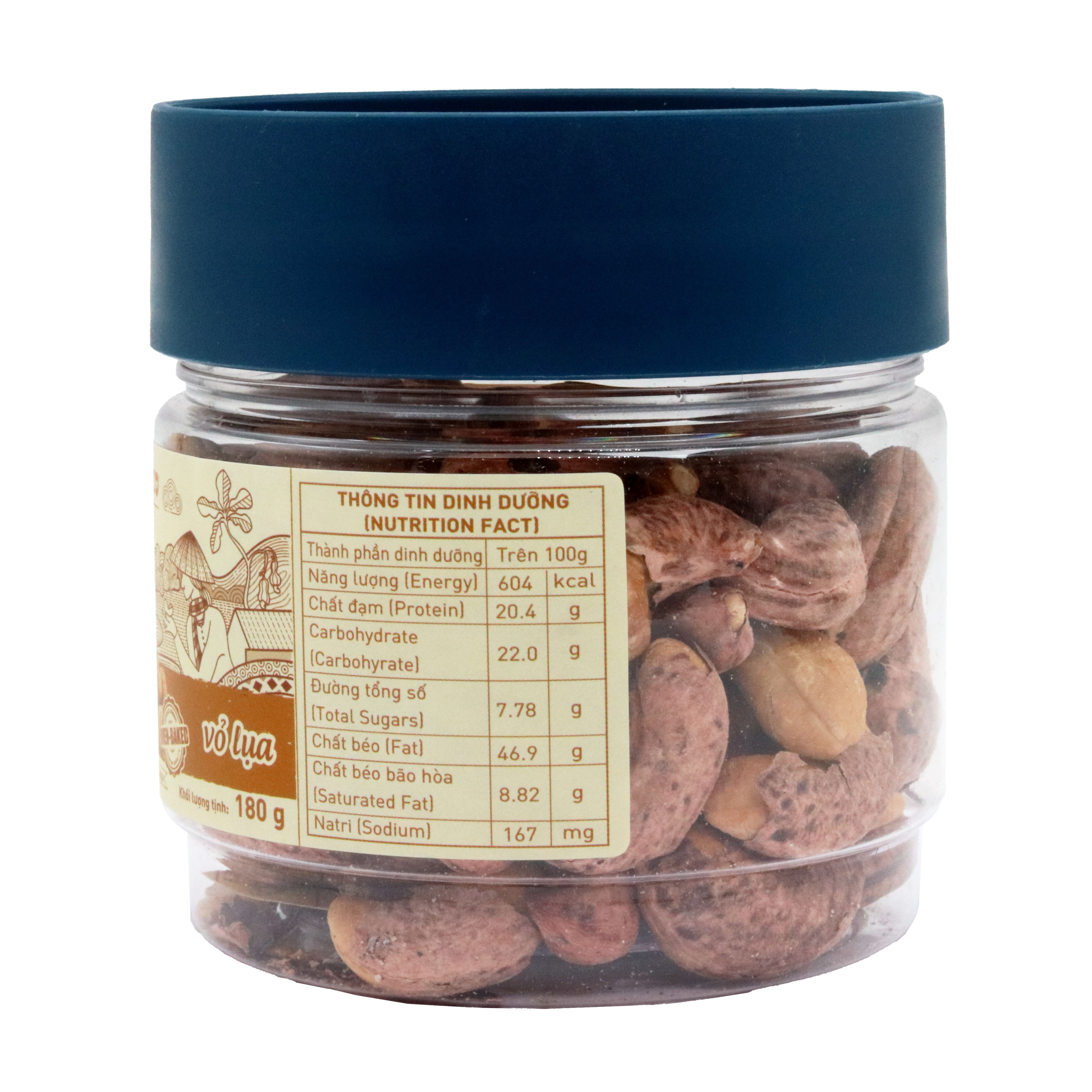 HẠT ĐIỀU JUMBO VỎ LỤA LAFOOCO 180G/ HŨ – HẠT BIG SIZE