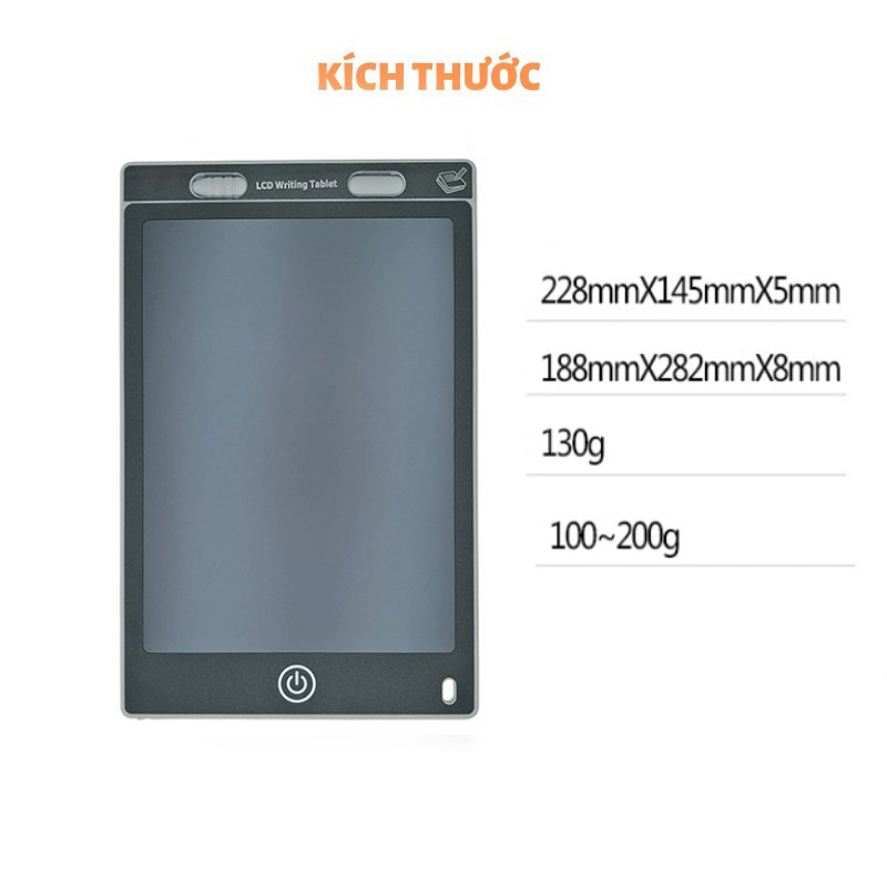 Bảng viết, bảng vẽ điện tử thông minh LCD tự xóa 8.5 inch có khóa màn hình