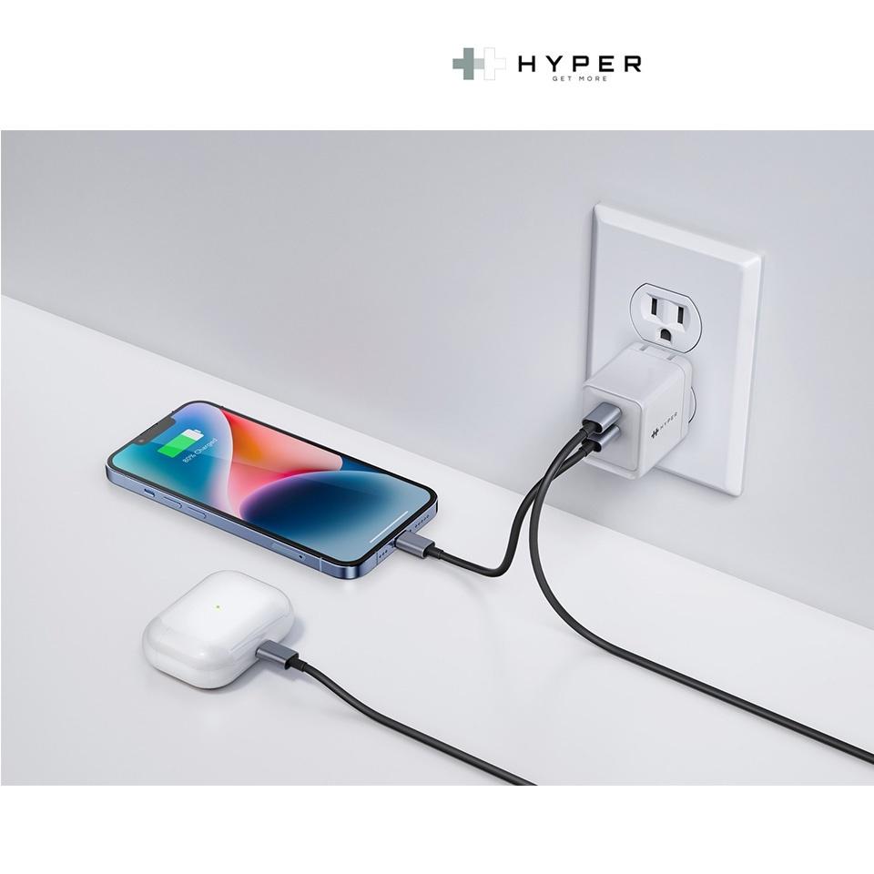 Sạc Nhanh ip 14/13/12 Hyper Gan II DUAL USB-C PPS 33W / PD 35W HJG35NA Hàng Chính Hãng