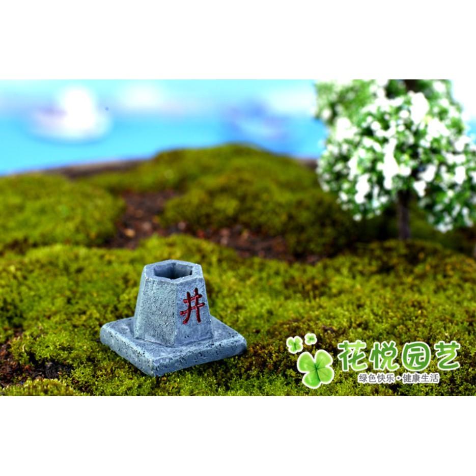 Mô hình giếng nước kiểu cổ để trang trí tiểu cảnh, bonsai