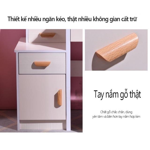 Bàn trang điểm bán phấn đa chức năng kết hợp kệ đồ giá đồ tiện lợi cao cấp siêu xinh BAH030