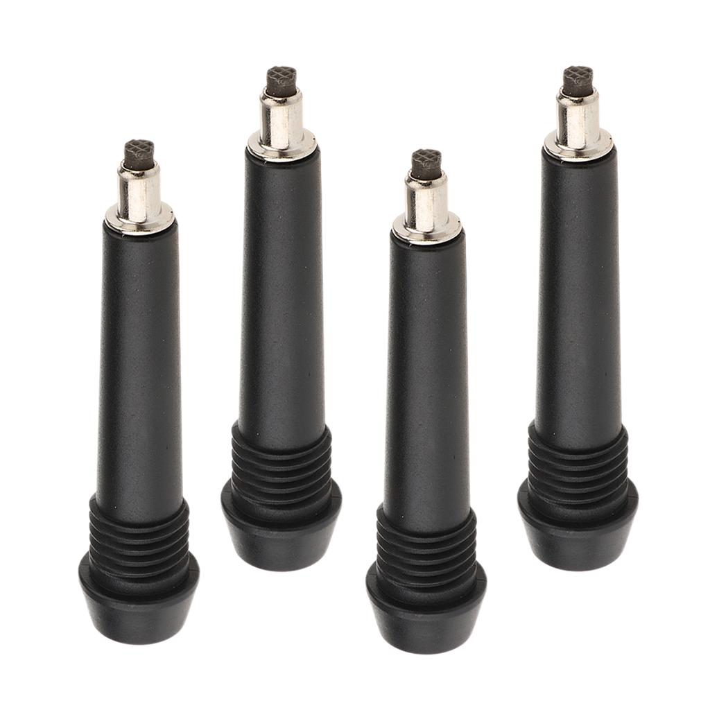 4 Pieces Portable Hiking Alpenstock Rod Tip Stick Parts for Walking Stick